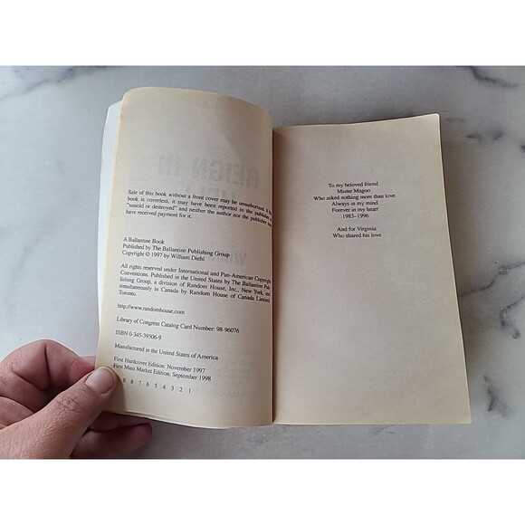 Reign in Hell by William Diehl (1998, Mass Market) - Picture 4 of 10